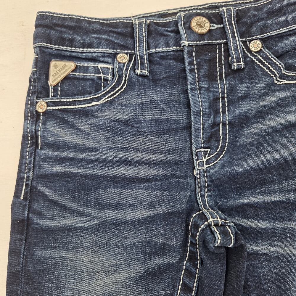 Salvage Supply Co. Buckle Jeans, Reckless Straight, Youth Size 8 Whiskers - Picture 2 of 10